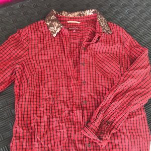 Merona flannel with detailed collar